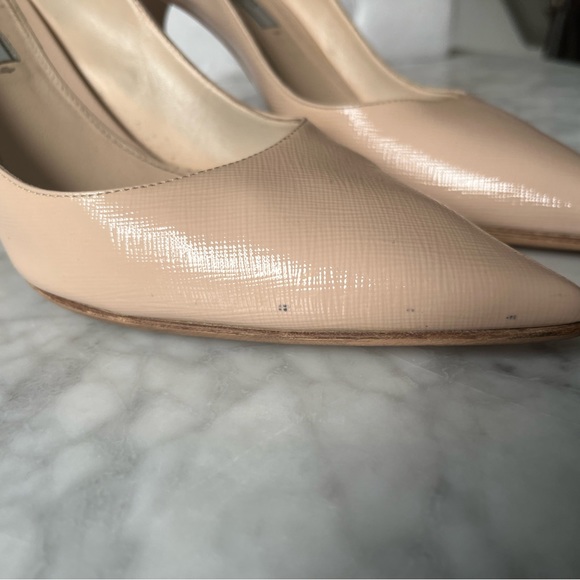 Prada Saffiano Leather Nude Heels - Picture 11 of 11